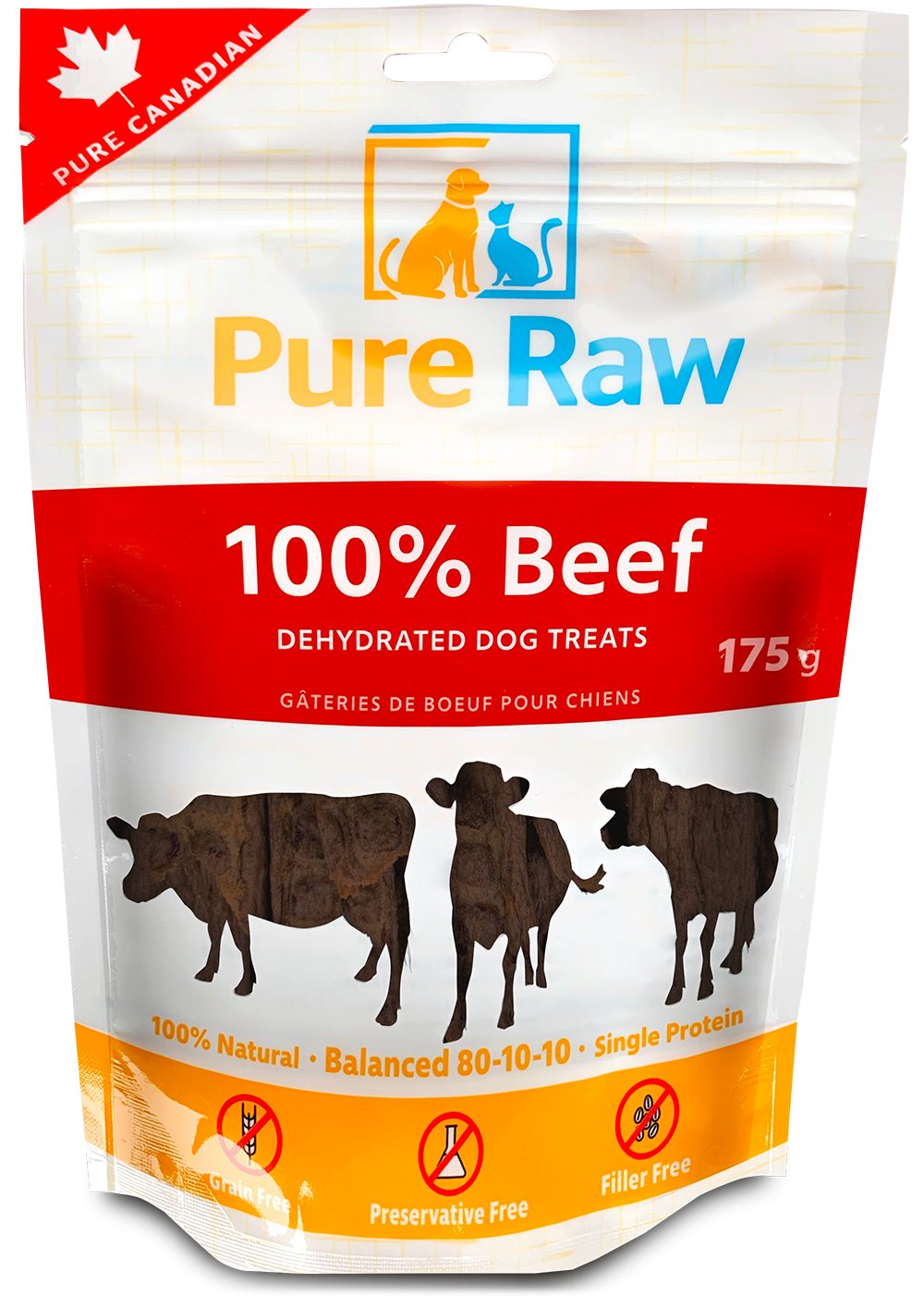 Dehydrated Dog Treats - Beef - Front