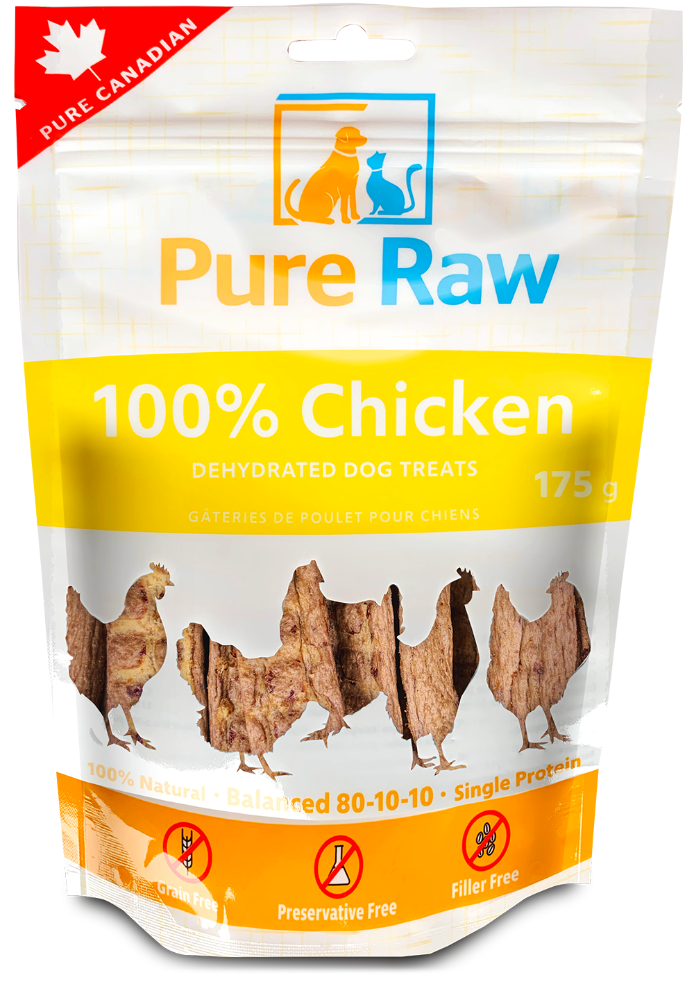 Dehydrated Dog Treats - Chicken - Front